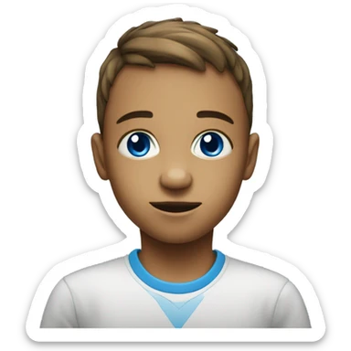 enfant avec yeux bleu sticker