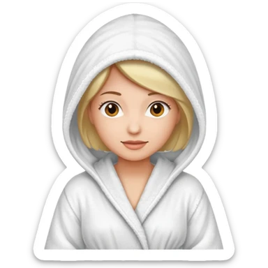women's bath robe sticker