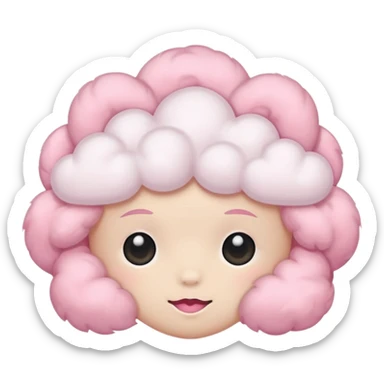 Pink cloud headband small sticker