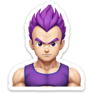 Vegeta ultra ego with purple hair sticker