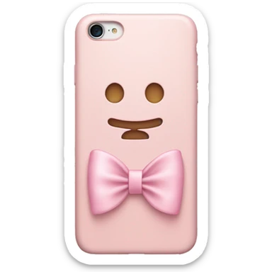 pastel pink iphone with bow sticker