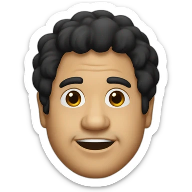 danny devito black hair sticker