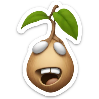 nut with face that farts sticker