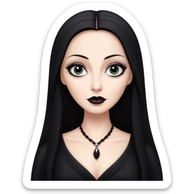 Morticia Addams sexy sticker