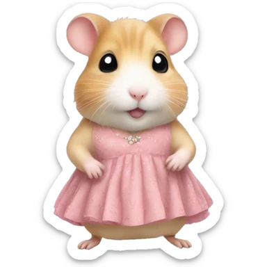 Hamster in dress sticker