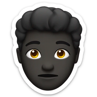 A black broken heart sticker