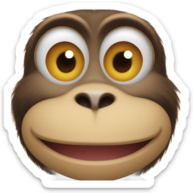Monkey saying yes sticker