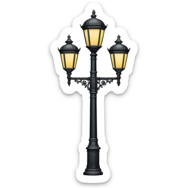 Different classic street lamp post sticker