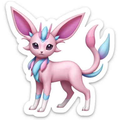 Espeon-Sylveon-Fakémon-hybrid-creature (full body)  sticker
