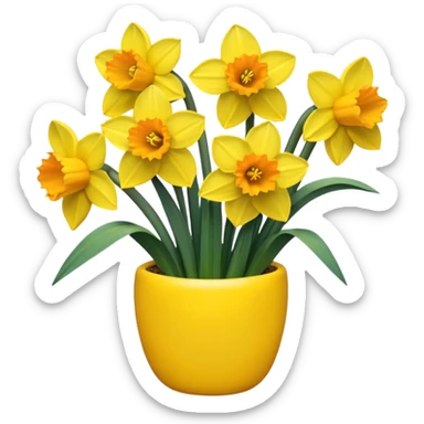 Yellow daffodils sticker