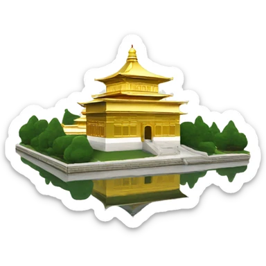 golden temple with big round pointy dome sticker