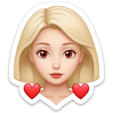 cara con ojos corazón sticker