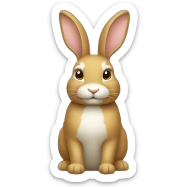 Un lapin avec un bec sticker