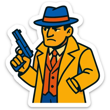 gangster character sticker