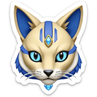 Bastet-Gatomon-Vernid-Protogen-Digimon-Fakémon-Pokémon-creature  sticker