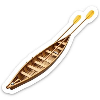 An icon showing a close-up of crossed oars, a sleek racing shell, and rippling water, symbolizing rowing. The design includes droplets in motion and a streamlined boat tip cutting through waves. Transparent background emphasizes strength, precision, and the spirit of competitive rowing sticker