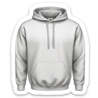 Plain White color pullover hoodie no person sticker