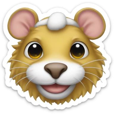 Ratona con aureola de santa sticker