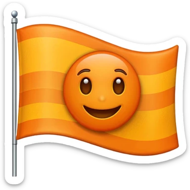 I want a flag emoji 🚩🚩 like this but flag should be orange sticker