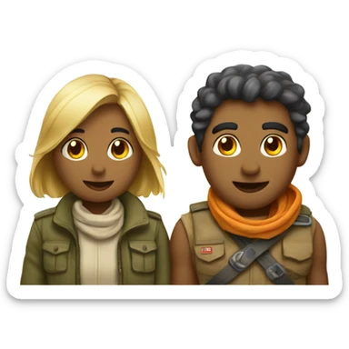 Acampar en pareja  sticker