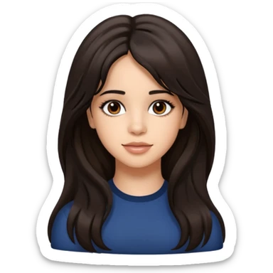 Camila Cabello with long dark brown hair sticker