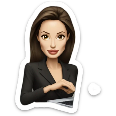 Angelina Jolie con una MacBook  sticker