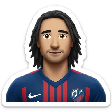 a crow wearing a san lorenzo soccer shirt sticker