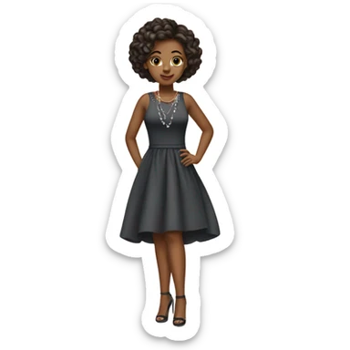 A girl in a very beautiful short dress and very high heels  sticker