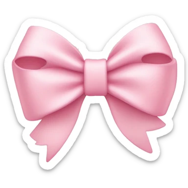 light pink bow on light pink bow sticker