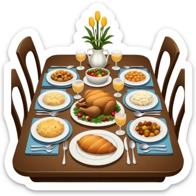 family dinner table sticker