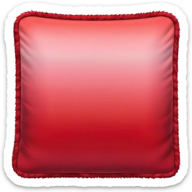 Red fur blanket square ombre sticker