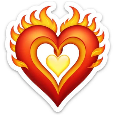 Make flaming hearts in all colours but heart would be separate nature sticker