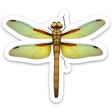 Dragonfly and deer sticker