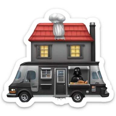 Darth Vader’s dream house and food truck  sticker