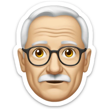 Dmytro Pavlychko, Ukrainian writer of the twentieth century, an elderly man sticker