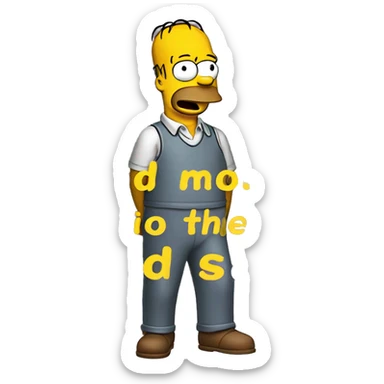 subtitles to make the inscription "good morning" in the style of the Simpsons series sticker
