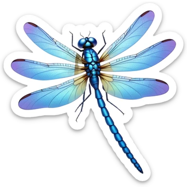 blue dragonfly sticker