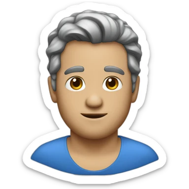 TV man wearing a blue dress sticker