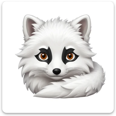 Arctic fox laying down  sticker