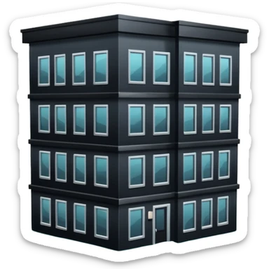 an apartment complex in flood (more than half of the building is underwater) sticker