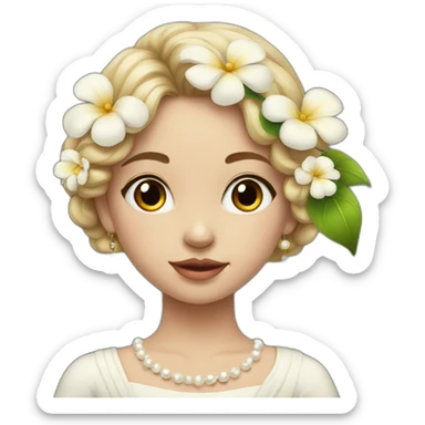 girl-with-pearl-earrings-painting holding flower sticker