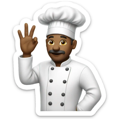 chef blowing a kiss sticker