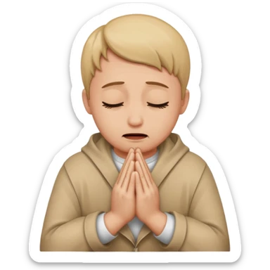 Crying while 🙏🏻 sticker