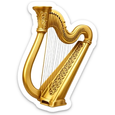 Irish golden harp sticker