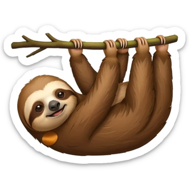 Sloth laying down sticker