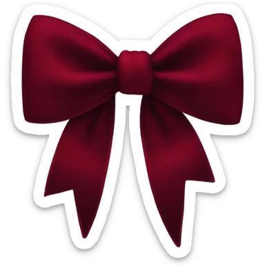 Dark velvet red bow sticker