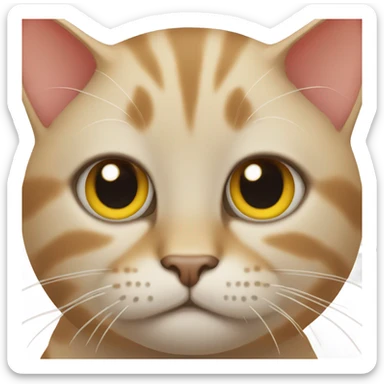 what face cat sticker