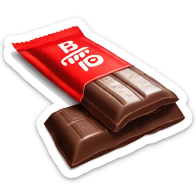 chocolate bar with red sachet that named " beng beng " sticker
