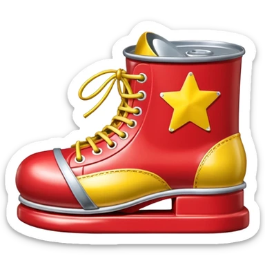 Moschino style spam can shoe sculpture  sticker