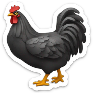 Noir qui mange du poulet sticker